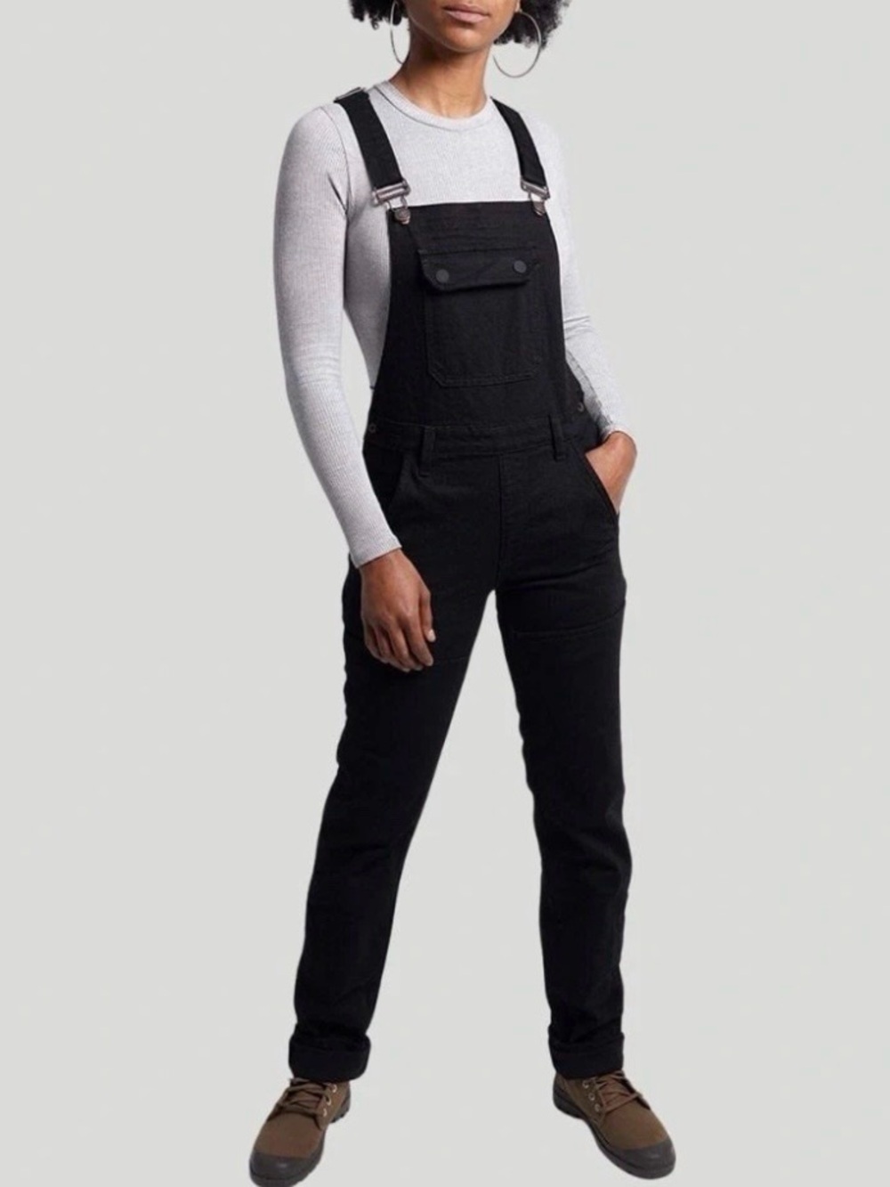 Women's Tobacco Boondocks Motor Wear Overalls Black Sz 32